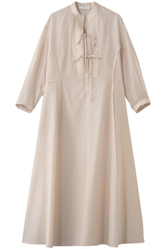 【エブール/ebure】のライトウールシルク バンドカラーワンピース インテリア・キッズ・メンズ・レディースファッション・服の通販 founy(ファニー) https://founy.com/ ファッション Fashion レディースファッション Fashion for Women ワンピース Dresses チュニック Tunic Tops & Dresses 2026年 2026 シルク Silk, 100% Silk ダブル Double, Double-Breasted チュニック Tunic, Long Top フロント Front, Front Design リボン Ribbon, Bow エレガント 上品 Elegant 夏 Summer 春 Spring S/S・春夏 SS, Spring/Summer, Warm Season |ID: prp329100004781789 ipo3291000000035715565