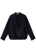 【エブール/ebure】の【12/5 0:00販売開始】ライトウールシルク バンドカラーブラウス ネイビー|ID: prp329100004781790 ipo3291000000034694611