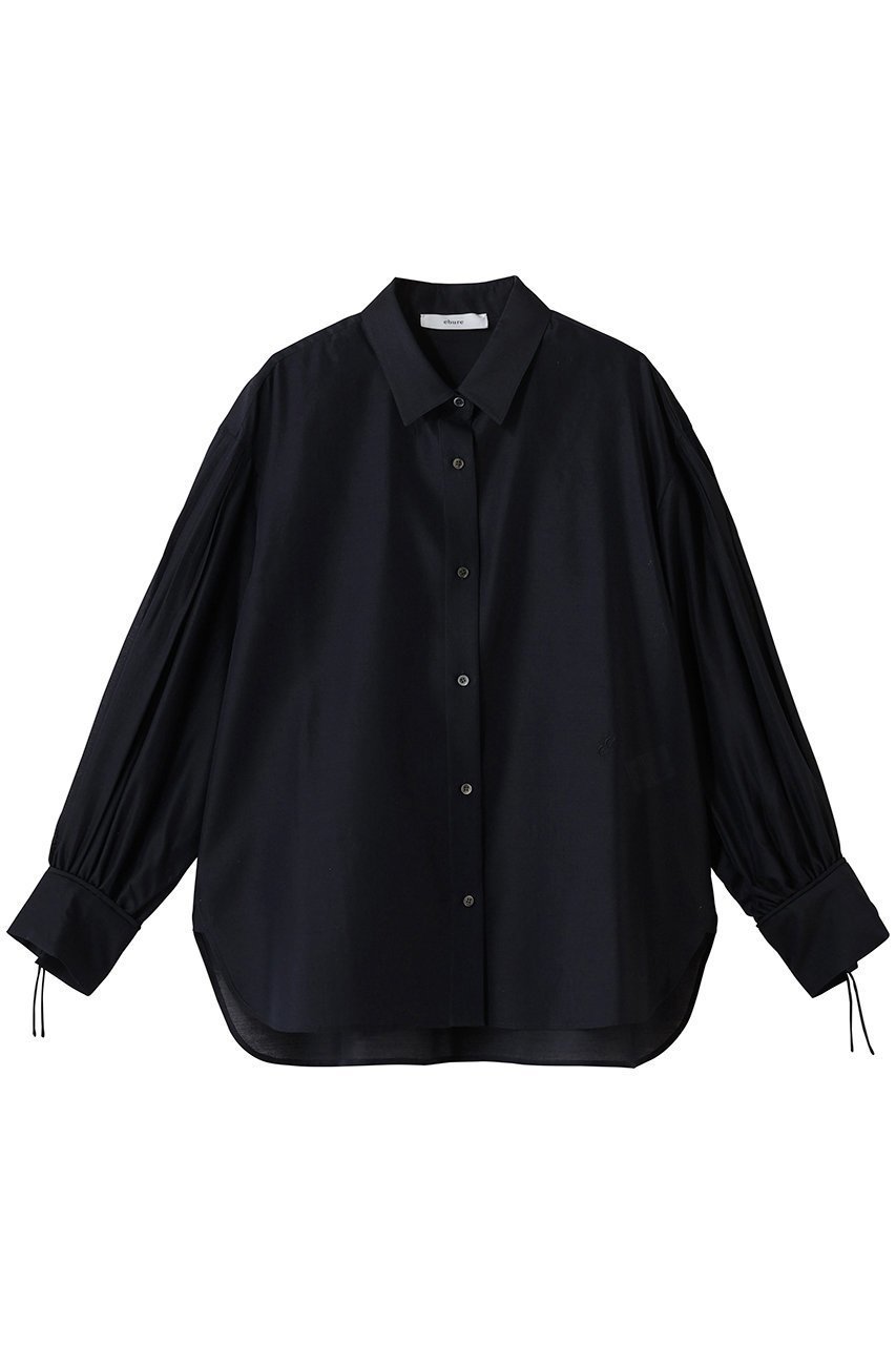 【エブール/ebure】のライトウールシルク パフスリーブシャツ インテリア・キッズ・メンズ・レディースファッション・服の通販 founy(ファニー) ファッション Fashion レディースファッション Fashion for Women トップス・カットソー Cut & Sew Tops シャツ・ブラウス・オフィスカジュアル Elegant Blouses & Button-Ups 2026年 2026 インナー Innerwear シルク Silk, 100% Silk スリーブ Sleeve, Long Sleeve / Short Sleeve タートルネック Turtleneck, High Neck リボン Ribbon, Bow ロング Long, Long-Length 夏 Summer 春 Spring S/S・春夏 SS, Spring/Summer, Warm Season ネイビー|ID: prp329100004781791 ipo3291000000035715574