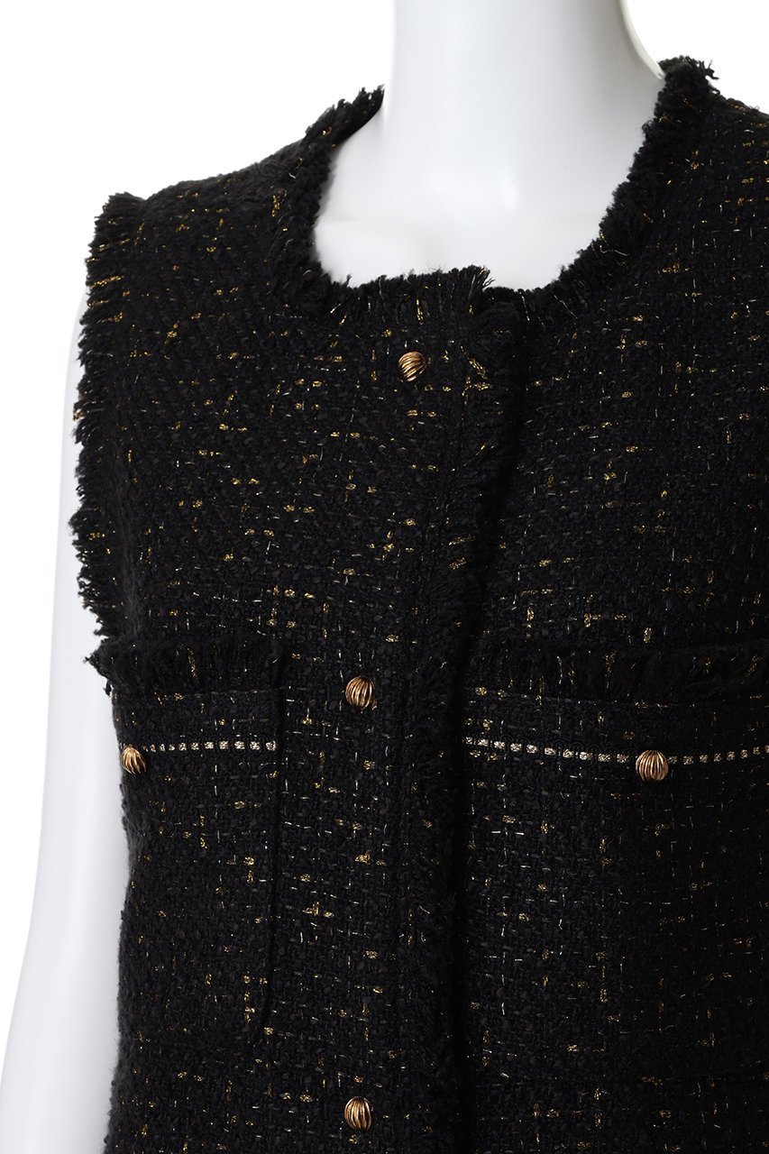 【ランバン オン ブルー/LANVIN en Bleu】のツイードジレワンピース 人気、トレンドファッション・服の通販 founy(ファニー) 　ファッション　Fashion　レディースファッション　Fashion for Women　アウター　Coat / Outerwear Collection　ワンピース　Dresses　チュニック　Tunic Tops & Dresses　2026年　2026　チュニック　Tunic, Long Top　ツイード　Twill, Twill Weave　ロング　Long, Long-Length　夏　Summer　春　Spring　S/S・春夏　SS, Spring/Summer, Warm Season　other-5|ID: prp329100004781805 ipo3291000000034694736