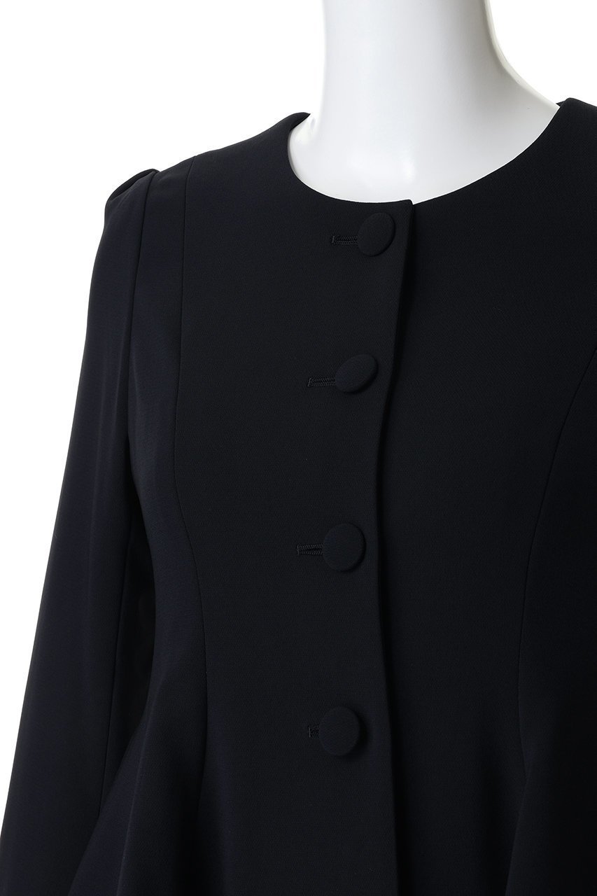 【ランバン オン ブルー/LANVIN en Bleu】のトリアセテートペプラムジャケット 人気、トレンドファッション・服の通販 founy(ファニー) 　ファッション　Fashion　レディースファッション　Fashion for Women　アウター　Coat / Outerwear Collection　レディースジャケット・軽アウター　Jackets　2026年　2026　ジャケット　Jacket, Outerwear　スリーブ　Sleeve, Long Sleeve / Short Sleeve　フェミニン　Feminine, Girly　フロント　Front, Front Design　ペプラム　Peplum, Flared Hem　ロング　Long, Long-Length　夏　Summer　春　Spring　S/S・春夏　SS, Spring/Summer, Warm Season　other-5|ID: prp329100004781806 ipo3291000000034694744