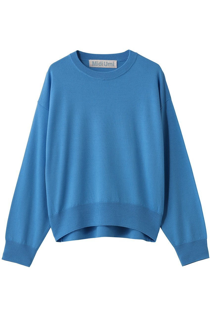 【ミディウミ/MidiUmi】のcrew neck knit P/O プルオーバー インテリア・キッズ・メンズ・レディースファッション・服の通販 founy(ファニー) 　ファッション　Fashion　レディースファッション　Fashion for Women　トップス・カットソー　Cut & Sew Tops　ニット　Knit Tops & Sweaters　カジュアルプルオーバー・ニットトップス　Pullovers & Knit Tops / Casual Pullovers　なめらか　Smooth, Silky Texture　シンプル　Simple, Minimal　バランス　Balance, Style Balance　ベーシック　Basic, Essential　ボトム　Bottoms, Lower Wear　定番　Standard, Basic Item　l.blue|ID: prp329100004781824 ipo3291000000036156074