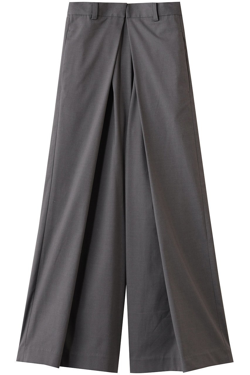 【ミディウミソリッド/MIDIUMISOLID】のtucked wide PT パンツ インテリア・キッズ・メンズ・レディースファッション・服の通販 founy(ファニー) 　ファッション　Fashion　レディースファッション　Fashion for Women　パンツ　Pants & Trousers　おすすめ　Recommended / Our Picks　コンパクト　Compact, Small Size　フロント　Front, Front Design　ワイド　Wide, Wide Fit　新作・新入荷　New Arrivals / New In　gray|ID: prp329100004781832 ipo3291000000034694937