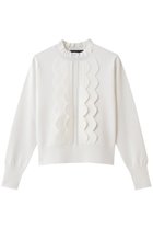 【ランバン オン ブルー/LANVIN en Bleu】のスカラフリルニット 人気、トレンドファッション・服の通販 founy(ファニー) ファッション Fashion レディースファッション Fashion for Women トップス・カットソー Cut & Sew Tops ニット Knit Tops & Sweaters カジュアルプルオーバー・ニットトップス Pullovers & Knit Tops / Casual Pullovers 2026年 2026 シンプル Simple, Minimal スカラップ Scallop, Scalloped Edge スタンド Stand Collar, Upright Stand フリル Frill, Ruffle 夏 Summer 春 Spring S/S・春夏 SS, Spring/Summer, Warm Season thumbnail オフ|ID: prp329100004781838 ipo3291000000034694995