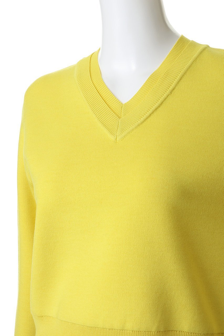 【ランバン オン ブルー/LANVIN en Bleu】のダブルフェイスVネックニット 人気、トレンドファッション・服の通販 founy(ファニー) 　ファッション　Fashion　レディースファッション　Fashion for Women　トップス・カットソー　Cut & Sew Tops　ニット　Knit Tops & Sweaters　カジュアルプルオーバー・ニットトップス　Pullovers & Knit Tops / Casual Pullovers　Vネックトップス　V-Neck Tops / V-Cut Neckline Shirts　2026年　2026　おすすめ　Recommended / Our Picks　コンパクト　Compact, Small Size　シンプル　Simple, Minimal　スリーブ　Sleeve, Long Sleeve / Short Sleeve　ダブル　Double, Double-Breasted　トレンド　Trend, Trending Now　フェイス　Face, Facial Design　ロング　Long, Long-Length　ワイド　Wide, Wide Fit　夏　Summer　春　Spring　S/S・春夏　SS, Spring/Summer, Warm Season　other-5|ID: prp329100004781839 ipo3291000000035942940