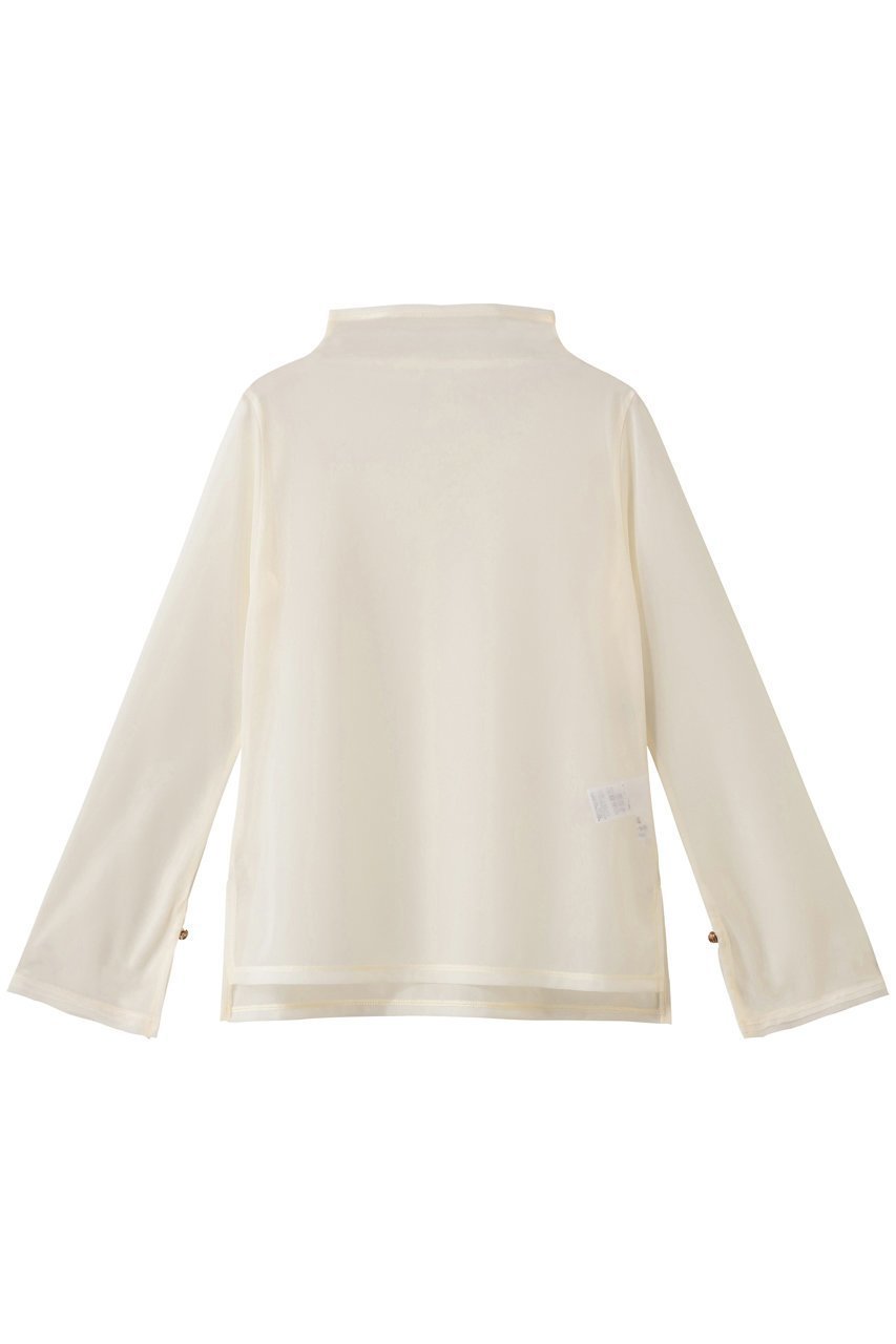 【ランバン オン ブルー/LANVIN en Bleu】のシアートリコットフレアスリーブカットソー インテリア・キッズ・メンズ・レディースファッション・服の通販 founy(ファニー) ファッション Fashion レディースファッション Fashion for Women トップス・カットソー Cut & Sew Tops シャツ・ブラウス・オフィスカジュアル Elegant Blouses & Button-Ups ロングTシャツ・Tシャツ Longline T-Shirts & Tees カットソー・ベーシックTシャツ Cut-and-Sewn Tops / Stretch Tees & Basics 2026年 2026 カットソー Cut and Sewn Top カーディガン Cardigan, Knitwear キャミソール Camisole, Spaghetti Strap Top スリーブ Sleeve, Long Sleeve / Short Sleeve トレンド Trend, Trending Now ハイネック High Neck, Mock Neck フェミニン Feminine, Girly フレア Flare, Flared ロング Long, Long-Length エレガント 上品 Elegant 夏 Summer 春 Spring S/S・春夏 SS, Spring/Summer, Warm Season オフ|ID: prp329100004781841 ipo3291000000034695032