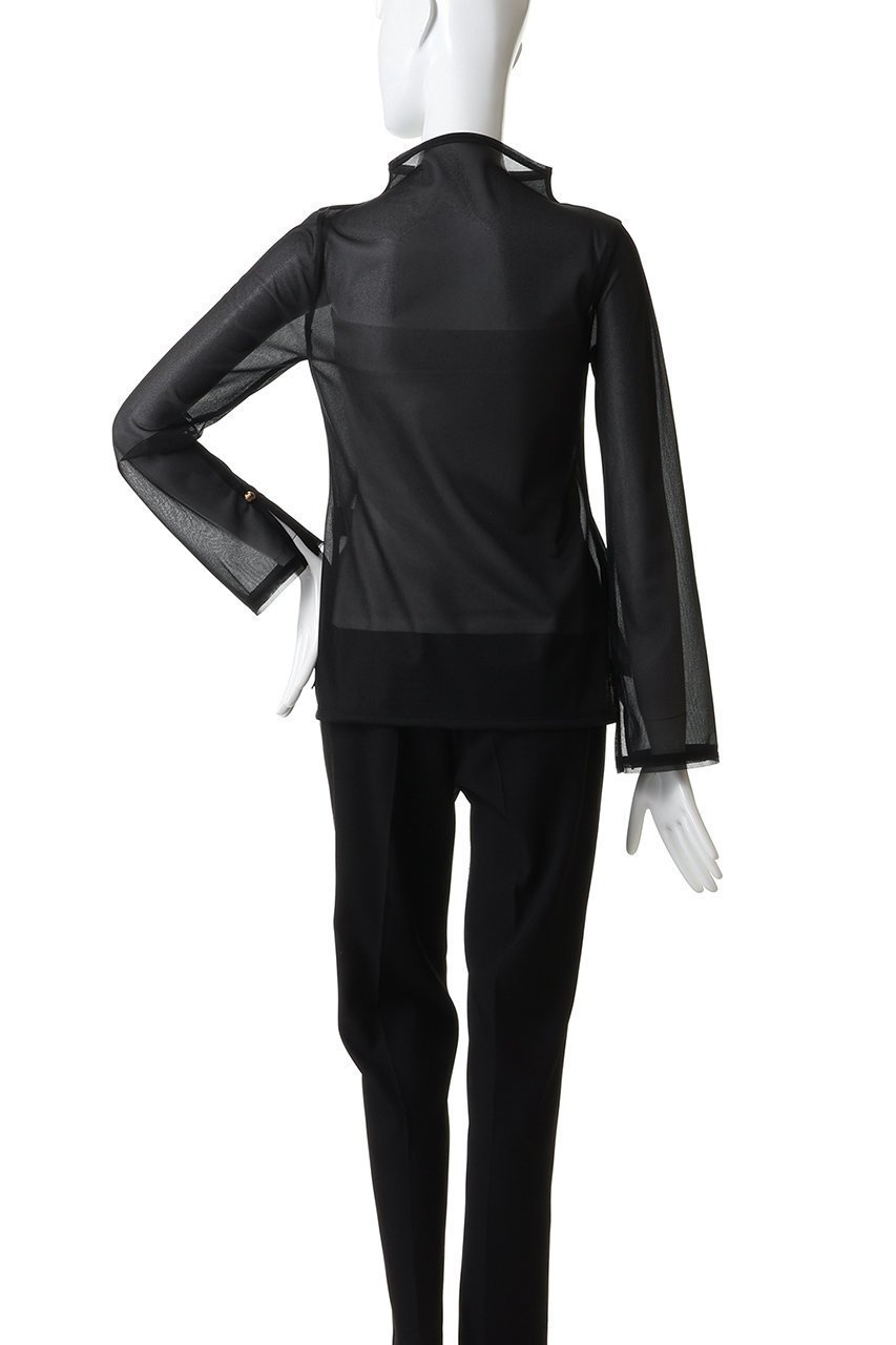 【ランバン オン ブルー/LANVIN en Bleu】のシアートリコットフレアスリーブカットソー 人気、トレンドファッション・服の通販 founy(ファニー) ファッション Fashion レディースファッション Fashion for Women トップス・カットソー Cut & Sew Tops シャツ・ブラウス・オフィスカジュアル Elegant Blouses & Button-Ups ロングTシャツ・Tシャツ Longline T-Shirts & Tees カットソー・ベーシックTシャツ Cut-and-Sewn Tops / Stretch Tees & Basics 2026年 2026 カットソー Cut and Sewn Top カーディガン Cardigan, Knitwear キャミソール Camisole, Spaghetti Strap Top スリーブ Sleeve, Long Sleeve / Short Sleeve トレンド Trend, Trending Now ハイネック High Neck, Mock Neck フェミニン Feminine, Girly フレア Flare, Flared ロング Long, Long-Length エレガント 上品 Elegant 夏 Summer 春 Spring S/S・春夏 SS, Spring/Summer, Warm Season other-4|ID: prp329100004781841 ipo3291000000034695038