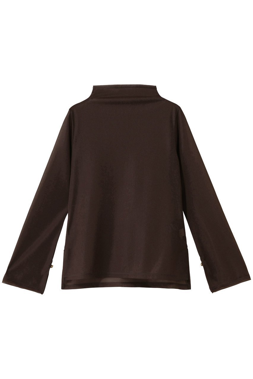 【ランバン オン ブルー/LANVIN en Bleu】のシアートリコットフレアスリーブカットソー 人気、トレンドファッション・服の通販 founy(ファニー) 　ファッション　Fashion　レディースファッション　Fashion for Women　トップス・カットソー　Cut & Sew Tops　シャツ・ブラウス・オフィスカジュアル　Elegant Blouses & Button-Ups　ロングTシャツ・Tシャツ　Longline T-Shirts & Tees　カットソー・ベーシックTシャツ　Cut-and-Sewn Tops / Stretch Tees & Basics　2026年　2026　カットソー　Cut and Sewn Top　カーディガン　Cardigan, Knitwear　キャミソール　Camisole, Spaghetti Strap Top　スリーブ　Sleeve, Long Sleeve / Short Sleeve　トレンド　Trend, Trending Now　ハイネック　High Neck, Mock Neck　フェミニン　Feminine, Girly　フレア　Flare, Flared　ロング　Long, Long-Length　エレガント 上品　Elegant　夏　Summer　春　Spring　S/S・春夏　SS, Spring/Summer, Warm Season　 other-1|ID: prp329100004781841 ipo3291000000035804917