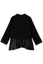 【ランバン オン ブルー/LANVIN en Bleu】のトリアセテートコンビブラウス 人気、トレンドファッション・服の通販 founy(ファニー) ファッション Fashion レディースファッション Fashion for Women トップス・カットソー Cut & Sew Tops シャツ・ブラウス・オフィスカジュアル Elegant Blouses & Button-Ups 2026年 2026 コンビ Combo, Combination Style スリーブ Sleeve, Long Sleeve / Short Sleeve ロング Long, Long-Length 夏 Summer 春 Spring S/S・春夏 SS, Spring/Summer, Warm Season thumbnail ブラック|ID: prp329100004781843 ipo3291000000036156146