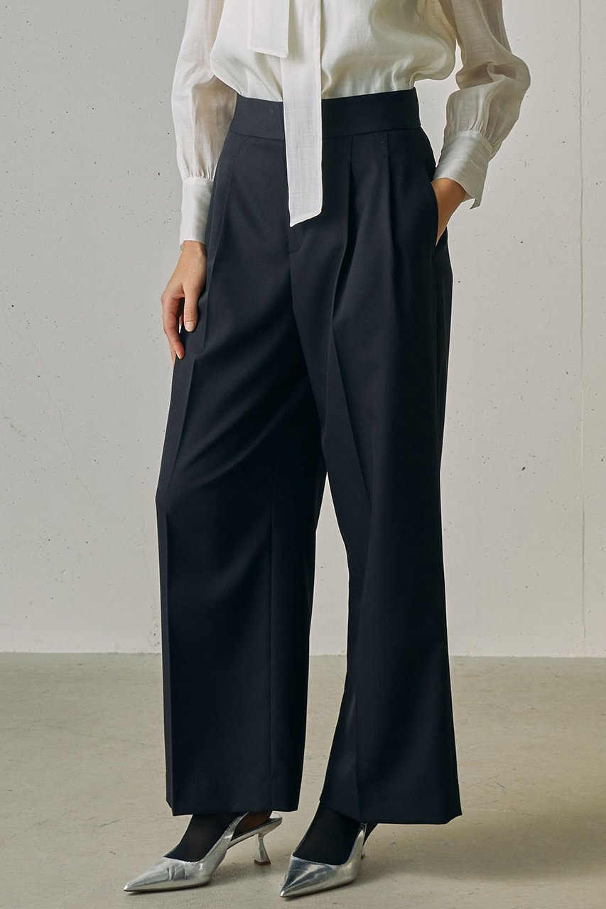 【ジェイドット/j.】のドビーダブルクロス 2タックワイドパンツ 人気、トレンドファッション・服の通販 founy(ファニー) 　ファッション　Fashion　レディースファッション　Fashion for Women　パンツ　Pants & Trousers　なめらか　Smooth, Silky Texture　センター　Center, Center Line　ダブル　Double, Double-Breasted　ワイド　Wide, Wide Fit　A/W・秋冬　Autumn/Winter　other-6|ID: prp329100004781868 ipo3291000000034755776