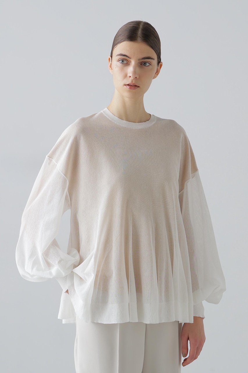 【アドーア/ADORE】のシアーレイヤードニット 人気、トレンドファッション・服の通販 founy(ファニー) 　ファッション　Fashion　レディースファッション　Fashion for Women　トップス・カットソー　Cut & Sew Tops　ニット　Knit Tops & Sweaters　カジュアルプルオーバー・ニットトップス　Pullovers & Knit Tops / Casual Pullovers　シアー　Sheer, See-Through　シンプル　Simple, Minimal　other-2|ID: prp329100004782566 ipo3291000000036137383