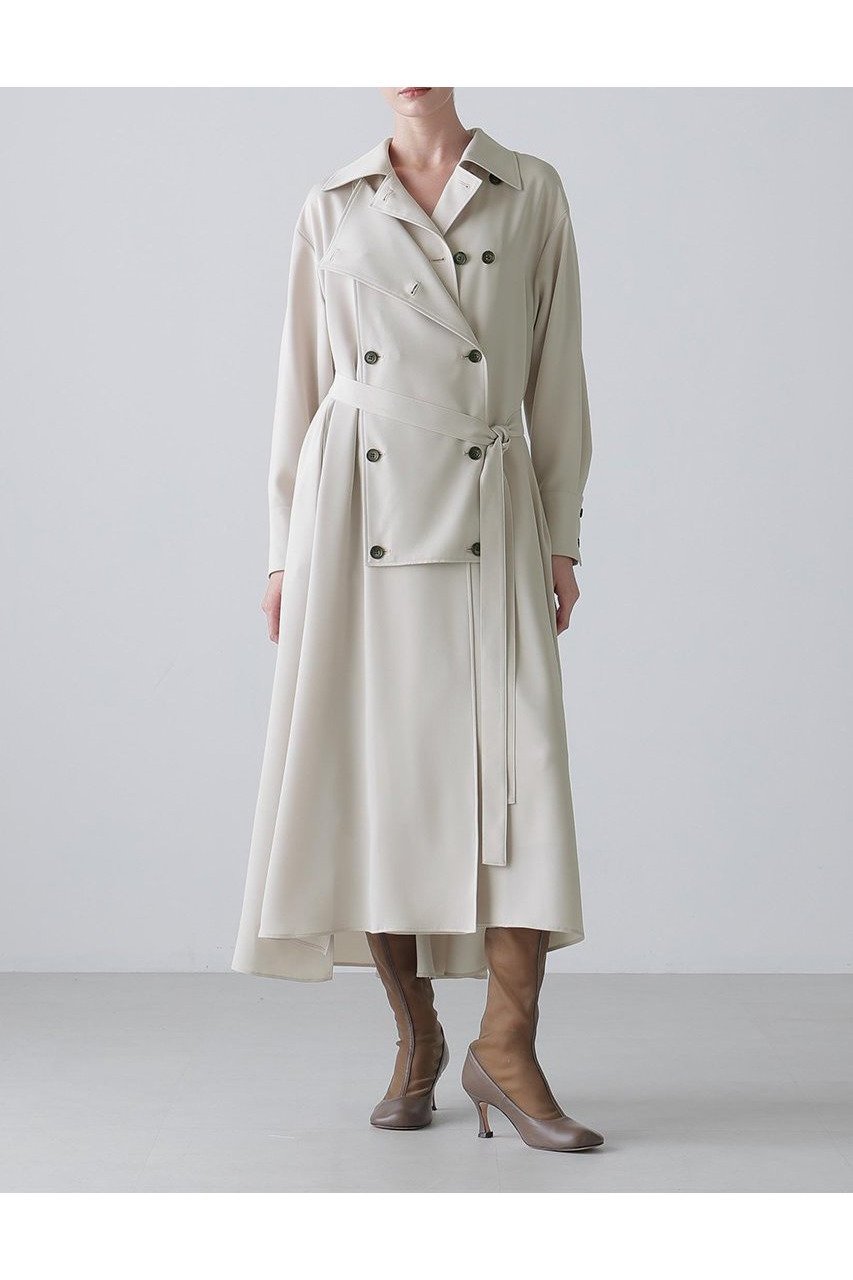 【アドーア/ADORE】のドビークロスワンピース 人気、トレンドファッション・服の通販 founy(ファニー) 　ファッション　Fashion　レディースファッション　Fashion for Women　ワンピース　Dresses　チュニック　Tunic Tops & Dresses　ストレッチ　Stretch, Stretchy Fabric　チュニック　Tunic, Long Top　トレンチ　Trench, Trench Coat　ドレープ　Drape, Draping Fabric　フレア　Flare, Flared　フロント　Front, Front Design　ヨーク　Yoke, Yoke Design　ロング　Long, Long-Length　新作・新入荷　New Arrivals / New In　other-2|ID: prp329100004782571 ipo3291000000034705678