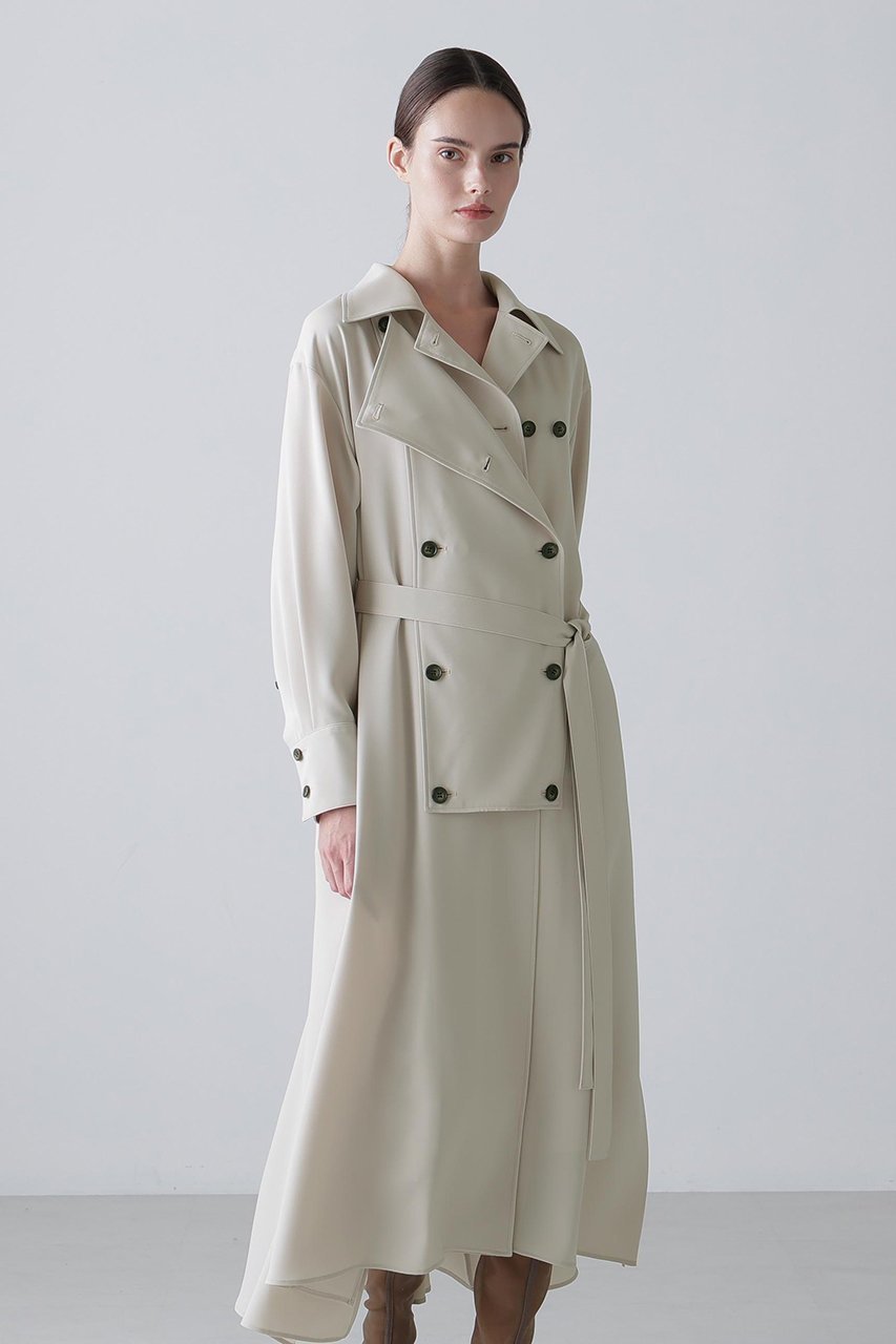 【アドーア/ADORE】のドビークロスワンピース 人気、トレンドファッション・服の通販 founy(ファニー) 　ファッション　Fashion　レディースファッション　Fashion for Women　ワンピース　Dresses　チュニック　Tunic Tops & Dresses　ストレッチ　Stretch, Stretchy Fabric　チュニック　Tunic, Long Top　トレンチ　Trench, Trench Coat　ドレープ　Drape, Draping Fabric　フレア　Flare, Flared　フロント　Front, Front Design　ヨーク　Yoke, Yoke Design　ロング　Long, Long-Length　other-3|ID: prp329100004782571 ipo3291000000035878484