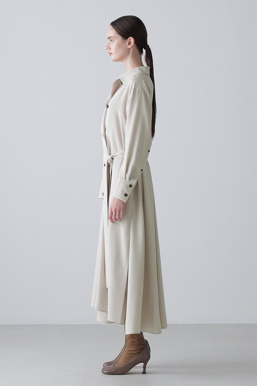 【アドーア/ADORE】のドビークロスワンピース 人気、トレンドファッション・服の通販 founy(ファニー) 　ファッション　Fashion　レディースファッション　Fashion for Women　ワンピース　Dresses　チュニック　Tunic Tops & Dresses　ストレッチ　Stretch, Stretchy Fabric　チュニック　Tunic, Long Top　トレンチ　Trench, Trench Coat　ドレープ　Drape, Draping Fabric　フレア　Flare, Flared　フロント　Front, Front Design　ヨーク　Yoke, Yoke Design　ロング　Long, Long-Length　other-4|ID: prp329100004782571 ipo3291000000035878485