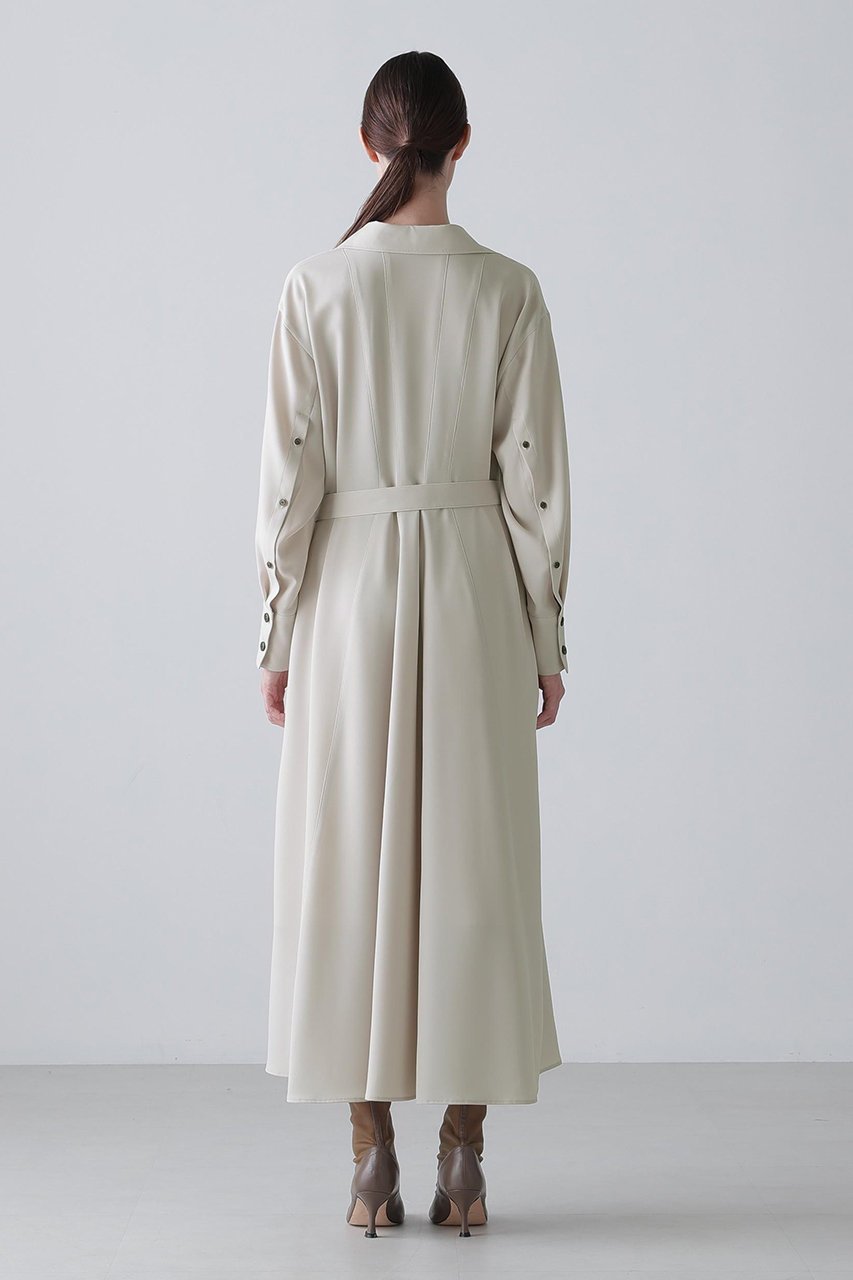 【アドーア/ADORE】のドビークロスワンピース 人気、トレンドファッション・服の通販 founy(ファニー) 　ファッション　Fashion　レディースファッション　Fashion for Women　ワンピース　Dresses　チュニック　Tunic Tops & Dresses　ストレッチ　Stretch, Stretchy Fabric　チュニック　Tunic, Long Top　トレンチ　Trench, Trench Coat　ドレープ　Drape, Draping Fabric　フレア　Flare, Flared　フロント　Front, Front Design　ヨーク　Yoke, Yoke Design　ロング　Long, Long-Length　other-5|ID: prp329100004782571 ipo3291000000035878486