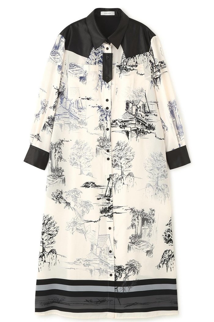 【アドーア/ADORE】のサウダージプリントワンピース インテリア・キッズ・メンズ・レディースファッション・服の通販 founy(ファニー) https://founy.com/ ファッション Fashion レディースファッション Fashion for Women ワンピース Dresses チュニック Tunic Tops & Dresses エレガント 上品 Elegant カフス Cuff Design チュニック Tunic, Long Top ドレス Dress, One-Piece パウダー Powder, Soft Tone プリント Print, Printed Pattern モチーフ Motif, Design Theme ロング Long, Long-Length |ID: prp329100004782572 ipo3291000000036137390