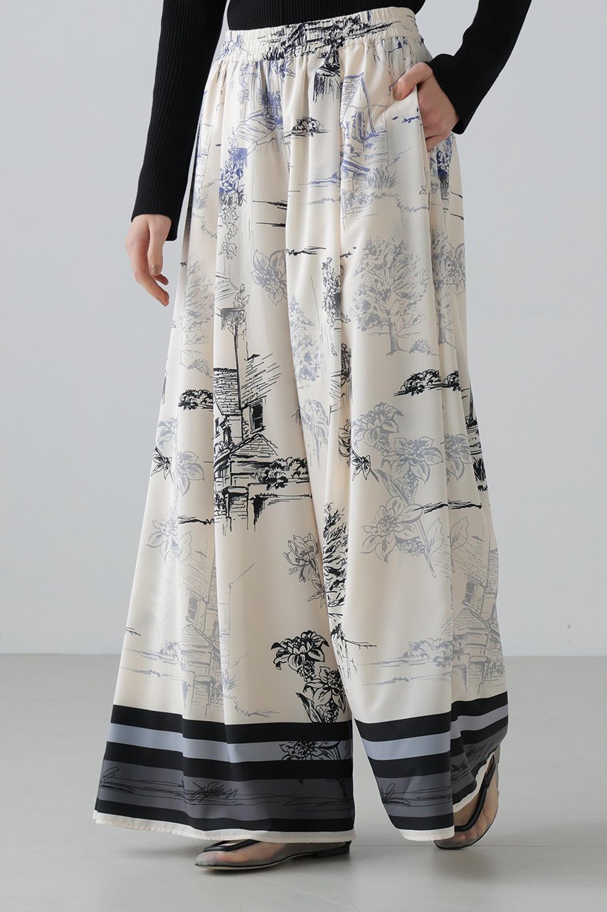 【アドーア/ADORE】のサウダージプリントパンツ 人気、トレンドファッション・服の通販 founy(ファニー) 　ファッション　Fashion　レディースファッション　Fashion for Women　パンツ　Pants & Trousers　パウダー　Powder, Soft Tone　フロント　Front, Front Design　プリント　Print, Printed Pattern　ワイド　Wide, Wide Fit　other-4|ID: prp329100004782573 ipo3291000000036137403