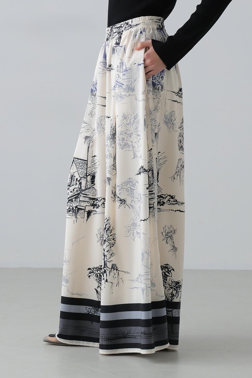 【アドーア/ADORE】のサウダージプリントパンツ 人気、トレンドファッション・服の通販 founy(ファニー) 　ファッション　Fashion　レディースファッション　Fashion for Women　パンツ　Pants & Trousers　パウダー　Powder, Soft Tone　フロント　Front, Front Design　プリント　Print, Printed Pattern　ワイド　Wide, Wide Fit　other-5|ID: prp329100004782573 ipo3291000000036137404