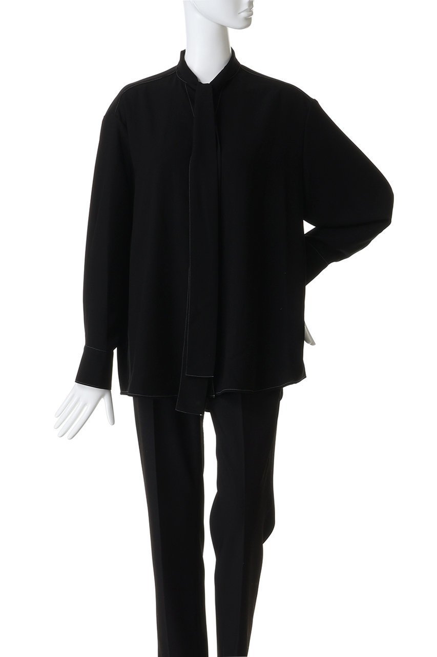 【マノフ/MANOF】のBOWTIE STITCH BLOUSE 人気、トレンドファッション・服の通販 founy(ファニー) 　ファッション　Fashion　レディースファッション　Fashion for Women　トップス・カットソー　Cut & Sew Tops　シャツ・ブラウス・オフィスカジュアル　Elegant Blouses & Button-Ups　クラシカル　Classical, Vintage-Inspired　スリーブ　Sleeve, Long Sleeve / Short Sleeve　デニム　Denim, Jeans Material　マニッシュ　Mannish, Boyish　リボン　Ribbon, Bow　ロング　Long, Long-Length　エレガント 上品　Elegant　新作・新入荷　New Arrivals / New In　other-2|ID: prp329100004782578 ipo3291000000034705744