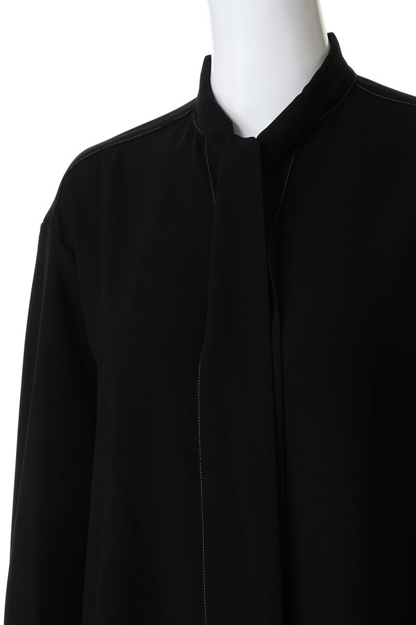 【マノフ/MANOF】のBOWTIE STITCH BLOUSE 人気、トレンドファッション・服の通販 founy(ファニー) 　ファッション　Fashion　レディースファッション　Fashion for Women　トップス・カットソー　Cut & Sew Tops　シャツ・ブラウス・オフィスカジュアル　Elegant Blouses & Button-Ups　クラシカル　Classical, Vintage-Inspired　スリーブ　Sleeve, Long Sleeve / Short Sleeve　デニム　Denim, Jeans Material　マニッシュ　Mannish, Boyish　リボン　Ribbon, Bow　ロング　Long, Long-Length　エレガント 上品　Elegant　新作・新入荷　New Arrivals / New In　other-5|ID: prp329100004782578 ipo3291000000034705749