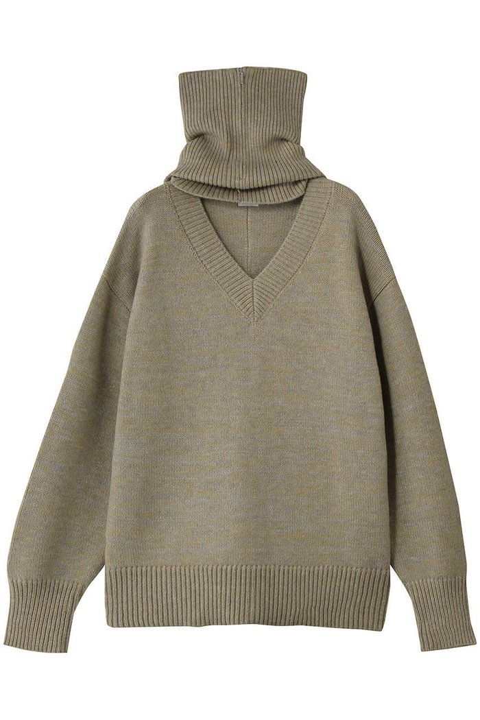 【マノフ/MANOF】のSNOOD SET OVER V NECK KNIT インテリア・キッズ・メンズ・レディースファッション・服の通販 founy(ファニー) https://founy.com/ ファッション Fashion レディースファッション Fashion for Women トップス・カットソー Cut & Sew Tops ニット Knit Tops & Sweaters カジュアルプルオーバー・ニットトップス Pullovers & Knit Tops / Casual Pullovers ジップ Zip, Zipper スヌード Snood, Infinity Scarf リラックス Relax, Relaxed Fit 新作・新入荷 New Arrivals / New In |ID: prp329100004782579 ipo3291000000034705753