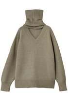 【マノフ/MANOF】のSNOOD SET OVER V NECK KNIT GREEN|ID:prp329100004782579