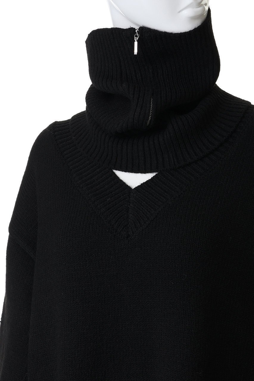 【マノフ/MANOF】のSNOOD SET OVER V NECK KNIT 人気、トレンドファッション・服の通販 founy(ファニー) 　ファッション　Fashion　レディースファッション　Fashion for Women　トップス・カットソー　Cut & Sew Tops　ニット　Knit Tops & Sweaters　カジュアルプルオーバー・ニットトップス　Pullovers & Knit Tops / Casual Pullovers　ジップ　Zip, Zipper　スヌード　Snood, Infinity Scarf　リラックス　Relax, Relaxed Fit　other-5|ID: prp329100004782579 ipo3291000000036087303