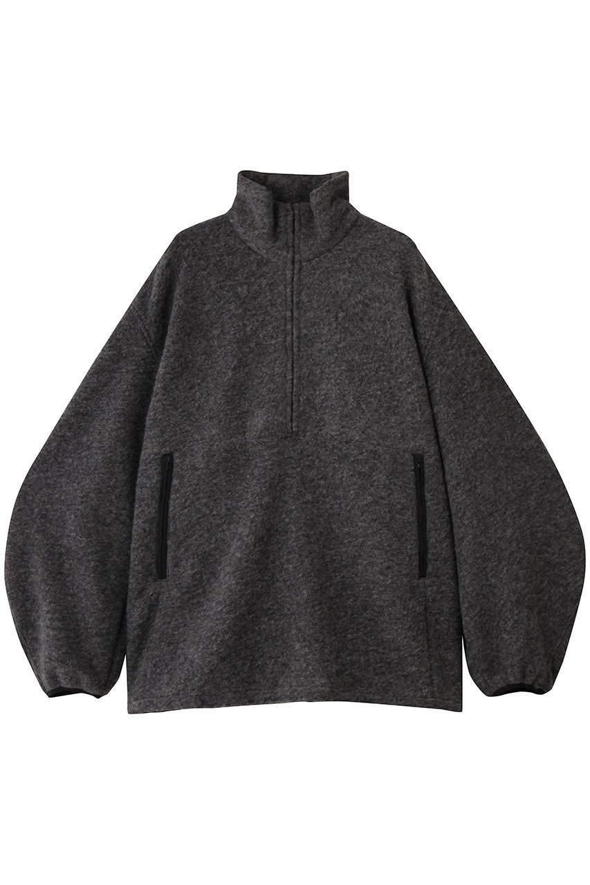【クラネ/CLANE】のSLIVER HALF ZIP TOPS インテリア・キッズ・メンズ・レディースファッション・服の通販 founy(ファニー) 　ファッション　Fashion　レディースファッション　Fashion for Women　トップス・カットソー　Cut & Sew Tops　シャツ・ブラウス・オフィスカジュアル　Elegant Blouses & Button-Ups　ロングTシャツ・Tシャツ　Longline T-Shirts & Tees　カットソー・ベーシックTシャツ　Cut-and-Sewn Tops / Stretch Tees & Basics　ジップ　Zip, Zipper　スリーブ　Sleeve, Long Sleeve / Short Sleeve　ポケット　Pocket, Pocket Detail　ロング　Long, Long-Length　ワイド　Wide, Wide Fit　新作・新入荷　New Arrivals / New In　GRAY|ID: prp329100004782583 ipo3291000000034705800