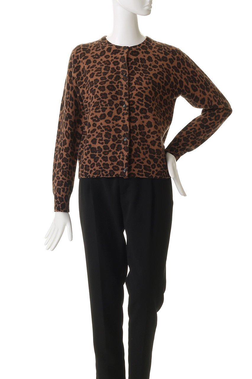 【ジェイドット/j.】のハイカウントメリノ レオパードカーディガン 人気、トレンドファッション・服の通販 founy(ファニー) 　ファッション　Fashion　レディースファッション　Fashion for Women　トップス・カットソー　Cut & Sew Tops　ニット　Knit Tops & Sweaters　カーディガン・羽織り　Layered Style Cardigans　おすすめ　Recommended / Our Picks　エレガント 上品　Elegant　カーディガン　Cardigan, Knitwear　コンパクト　Compact, Small Size　トレンド　Trend, Trending Now　レオパード　Leopard, Animal Print　新作・新入荷　New Arrivals / New In　other-2|ID: prp329100004782585 ipo3291000000034705812