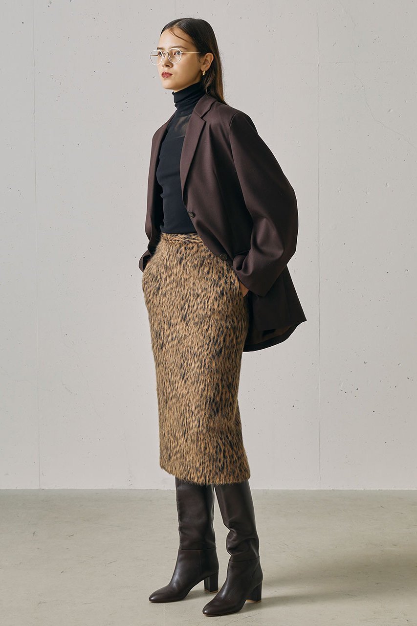 【ジェイドット/j.】の起毛ジャカード レオパード柄スカート 人気、トレンドファッション・服の通販 founy(ファニー) 　ファッション　Fashion　レディースファッション　Fashion for Women　スカート　Skirts　ロングスカート　Long Skirts / Maxi & Midi Skirts　エレガント 上品　Elegant　ジャカード／ジャガード　Jacquard, Woven Pattern　ストレート　Straight, Straight Cut　レオパード　Leopard, Animal Print　ロング　Long, Long-Length　other-7|ID: prp329100004782587 ipo3291000000036137430