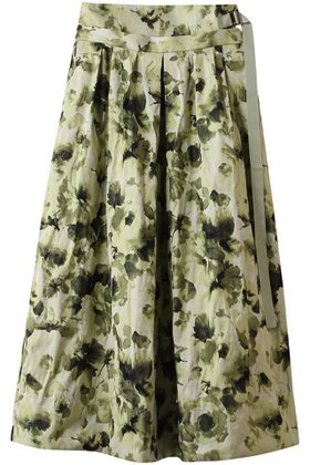 【エブール/ebure】 フラワータフタ ベルテッドスカート人気、トレンドファッション・服の通販 founy(ファニー) ファッション Fashion レディースファッション Fashion for Women スカート Skirts 2026年 2026 おすすめ Recommended / Our Picks イエロー Yellow コルセット Corset, Bustier シェイプ Shape, Slim Fit タフタ Taffeta, Structured Fabric フラワー Flower, Floral プリント Print, Printed Pattern 再入荷 Restock / Back in Stock 夏 Summer 春 Spring S/S・春夏 SS, Spring/Summer, Warm Season |ID:prp329100004782595