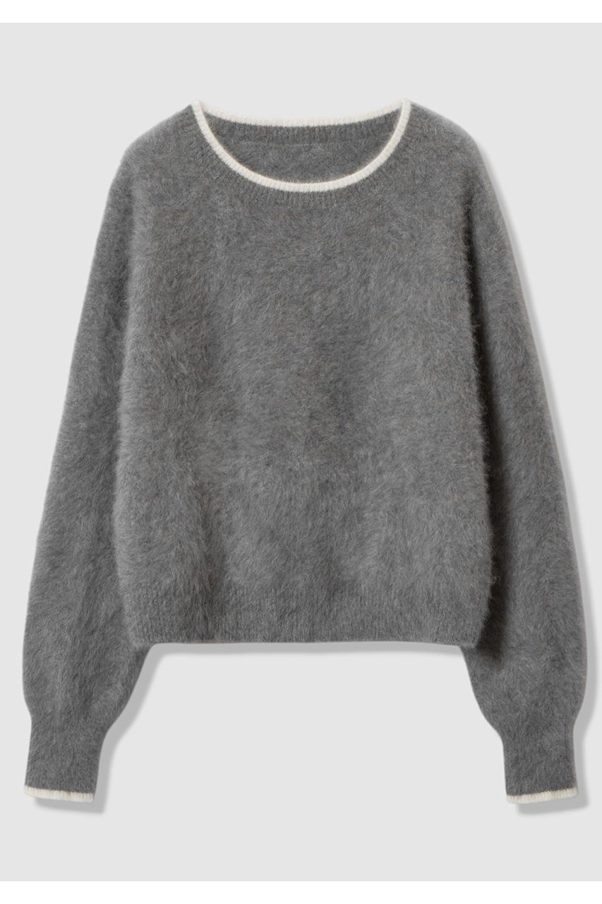 【アナイ/ANAYI】のファー加工バイカラー プルオーバー インテリア・キッズ・メンズ・レディースファッション・服の通販 founy(ファニー) 　ファッション　Fashion　レディースファッション　Fashion for Women　トップス・カットソー　Cut & Sew Tops　ニット　Knit Tops & Sweaters　カジュアルプルオーバー・ニットトップス　Pullovers & Knit Tops / Casual Pullovers　フォックス　Fox, Fox Fur　リラックス　Relax, Relaxed Fit　エレガント 上品　Elegant　グレー|ID: prp329100004782618 ipo3291000000036924724