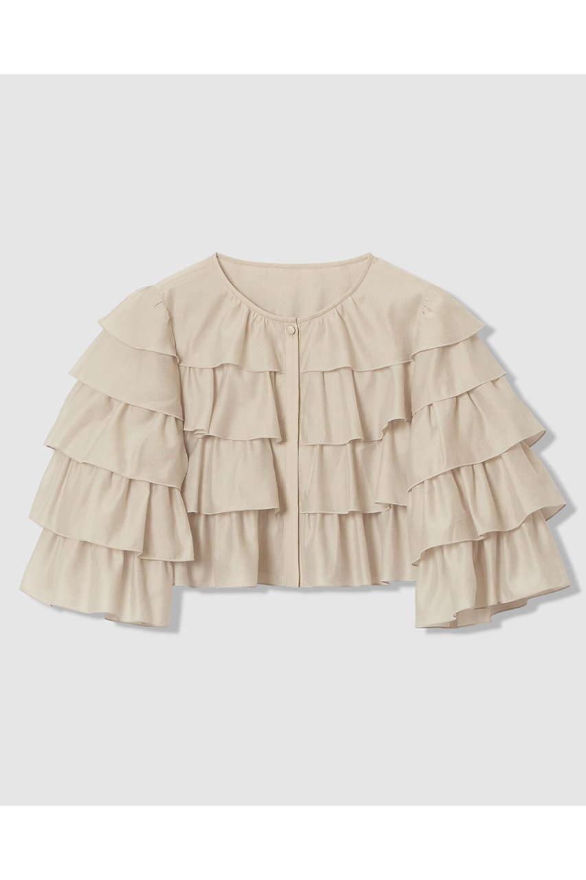 【アナイ/ANAYI】のオーガンジーティアードボレロ ブラウス 人気、トレンドファッション・服の通販 founy(ファニー) 　ファッション　Fashion　レディースファッション　Fashion for Women　アウター　Coat / Outerwear Collection　ボレロ・ショート丈ジャケット / ドレス羽織りに　Boleros & Short Jackets　トップス・カットソー　Cut & Sew Tops　シャツ・ブラウス・オフィスカジュアル　Elegant Blouses & Button-Ups　2026年　2026　おすすめ　Recommended / Our Picks　オーガンジー　Organza Fabric　シンプル　Simple, Minimal　スリーブ　Sleeve, Long Sleeve / Short Sleeve　ボレロ　Bolero, Short Cardigan　ロング　Long, Long-Length　夏　Summer　春　Spring　S/S・春夏　SS, Spring/Summer, Warm Season　 other-1|ID: prp329100004782621 ipo3291000000034706046