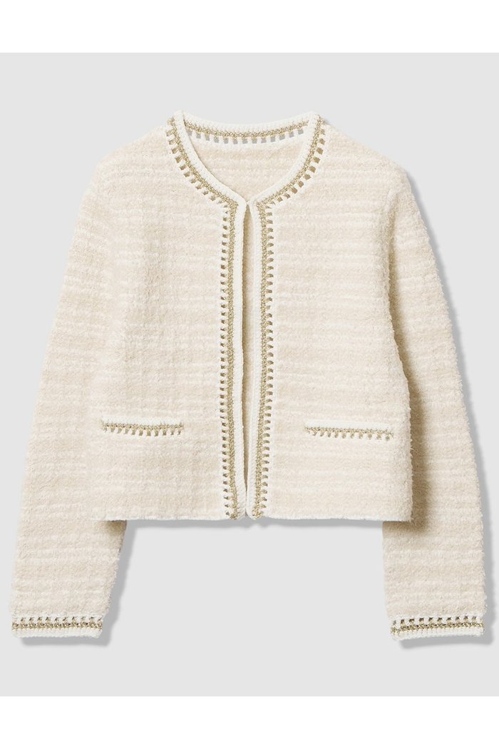 【アナイ/ANAYI】のノットツイードエジング カーディガン インテリア・キッズ・メンズ・レディースファッション・服の通販 founy(ファニー) https://founy.com/ ファッション Fashion レディースファッション Fashion for Women トップス・カットソー Cut & Sew Tops ニット Knit Tops & Sweaters カーディガン・羽織り Layered Style Cardigans 2026年 2026 カーディガン Cardigan, Knitwear ジャケット Jacket, Outerwear スプリング Spring, Spring Collection ツイード Twill, Twill Weave フロント Front, Front Design 夏 Summer 春 Spring S/S・春夏 SS, Spring/Summer, Warm Season |ID: prp329100004782623 ipo3291000000034706061