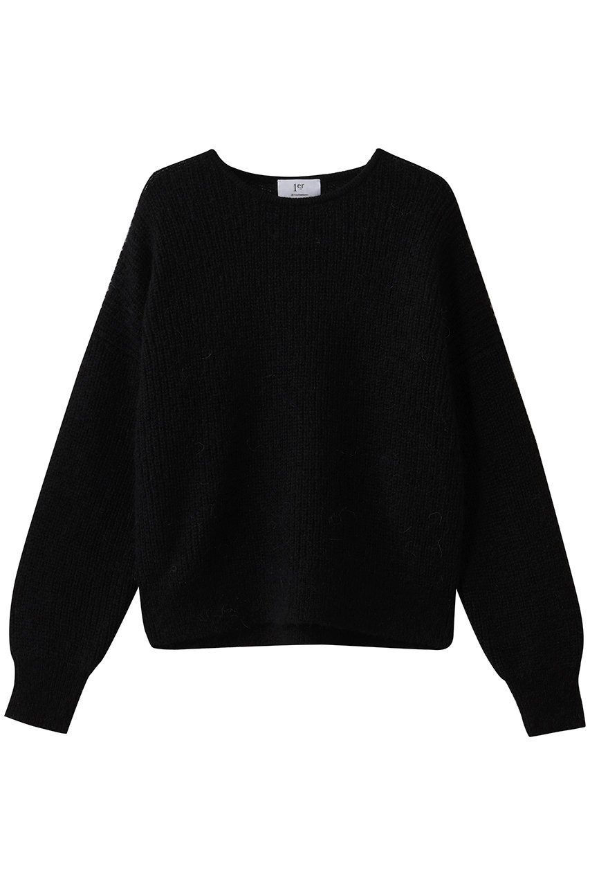 【プルミエ アロンディスモン/1er Arrondissement】のウールモヘア畦ニットプルオーバー インテリア・キッズ・メンズ・レディースファッション・服の通販 founy(ファニー) 　ファッション　Fashion　レディースファッション　Fashion for Women　トップス・カットソー　Cut & Sew Tops　ニット　Knit Tops & Sweaters　カジュアルプルオーバー・ニットトップス　Pullovers & Knit Tops / Casual Pullovers　2026年　2026　なめらか　Smooth, Silky Texture　シルバー　Silver, Metallic Silver　冬　Winter / This Winter　夏　Summer　春　Spring　S/S・春夏　SS, Spring/Summer, Warm Season　畦　Ribbed Knit　ブラック|ID: prp329100004782625 ipo3291000000034706082