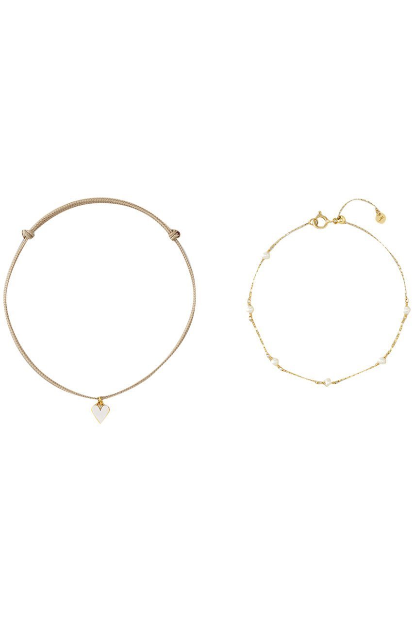 【プラス ヴァンドーム/Plus Vendome】の【PLUSV×YUKI collaboration】ハート ブレスレットセット 人気、トレンドファッション・服の通販 founy(ファニー) 　ファッション　Fashion　レディースファッション　Fashion for Women　ジュエリー　Jewelry　チェーン＆カフブレスレット　Cuff & Chain Bracelets　バングル・カフブレスレット　Bangles & Cuff Bracelets　イエロー　Yellow　チェーン　Chain, Chain Strap　チャーム　Charm, Pendant　ドット　Polka Dot, Dot Pattern　パール　Pearl, Pearl Accent　ブレスレット　Bracelet, Wristband　 other-1|ID: prp329100004784649 ipo3291000000034734753