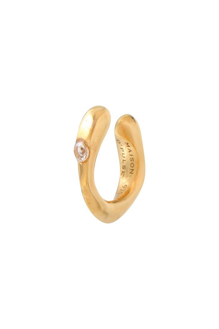 【メゾンドパルス/MAISON DPULSE】のWavy stone イヤーカフ(片耳用) K24GP インテリア・キッズ・メンズ・レディースファッション・服の通販 founy(ファニー) https://founy.com/ ファッション Fashion レディースファッション Fashion for Women ジュエリー Jewelry ファッションリング Fashion Rings イヤリング・フープ・ドロップタイプ Hoop, Drop & Clip Earrings イヤリング Earrings イヤーカフ Ear Cuffs エレガント 上品 Elegant シンプル Simple, Minimal ストーン Stone, Gem-Like フィット Fit, Slim Fit 再入荷 Restock / Back in Stock 片耳 One-Ear, Single Earring |ID: prp329100004784653 ipo3291000000035974294