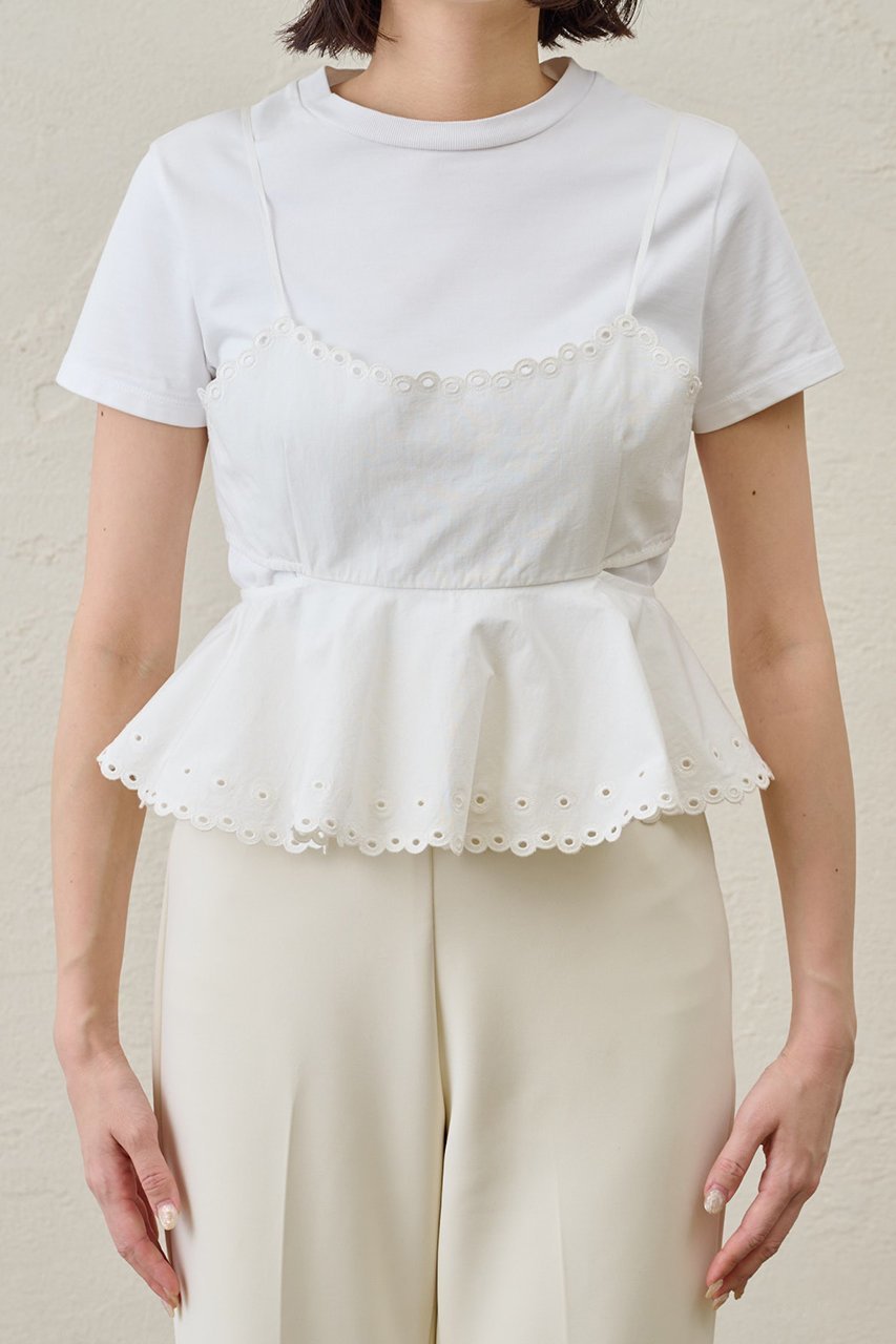 【ウィムガゼット/Whim Gazette】の【GEMINI】スカラップキャミソール 人気、トレンドファッション・服の通販 founy(ファニー) 　ファッション　Fashion　レディースファッション　Fashion for Women　トップス・カットソー　Cut & Sew Tops　キャミソール&ノースリーブ　Camisoles & Sleeveless Tops　シャツ・ブラウス・オフィスカジュアル　Elegant Blouses & Button-Ups　ロングTシャツ・Tシャツ　Longline T-Shirts & Tees　カットソー・ベーシックTシャツ　Cut-and-Sewn Tops / Stretch Tees & Basics　キャミソール　Camisole, Spaghetti Strap Top　スカラップ　Scallop, Scalloped Edge　タイプライター　Typewriter Fabric, Crisp Cotton　タンク　Tank Top, Sleeveless Top　ドット　Polka Dot, Dot Pattern　フランス　France, French　リネン　Linen, Linen Fabric　レース　Lace, Lace Fabric　ヴィンテージ　Vintage Style　other-7|ID: prp329100004784683 ipo3291000000034778592