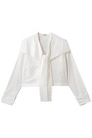 【ウィムガゼット/Whim Gazette】の【GEMINI】スカラップブラウス 人気、トレンドファッション・服の通販 founy(ファニー) ファッション Fashion レディースファッション Fashion for Women トップス・カットソー Cut & Sew Tops シャツ・ブラウス・オフィスカジュアル Elegant Blouses & Button-Ups おすすめ Recommended / Our Picks ジャケット Jacket, Outerwear スカラップ Scallop, Scalloped Edge スリーブ Sleeve, Long Sleeve / Short Sleeve フェミニン Feminine, Girly リネン Linen, Linen Fabric ロング Long, Long-Length エレガント 上品 Elegant 新作・新入荷 New Arrivals / New In |ID:prp329100004784685