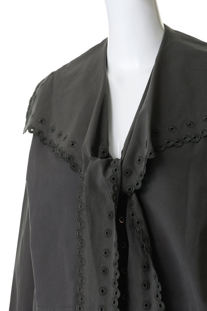 【ウィムガゼット/Whim Gazette】の【GEMINI】スカラップブラウス 人気、トレンドファッション・服の通販 founy(ファニー) 　ファッション　Fashion　レディースファッション　Fashion for Women　トップス・カットソー　Cut & Sew Tops　シャツ・ブラウス・オフィスカジュアル　Elegant Blouses & Button-Ups　おすすめ　Recommended / Our Picks　ジャケット　Jacket, Outerwear　スカラップ　Scallop, Scalloped Edge　スリーブ　Sleeve, Long Sleeve / Short Sleeve　フェミニン　Feminine, Girly　リネン　Linen, Linen Fabric　ロング　Long, Long-Length　エレガント 上品　Elegant　新作・新入荷　New Arrivals / New In　other-5|ID: prp329100004784685 ipo3291000000034734991