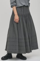 【ウィムガゼット/Whim Gazette】の【GEMINI】スカラップ刺繍スカート チャコールグレー|ID: prp329100004784686 ipo3291000000035680957