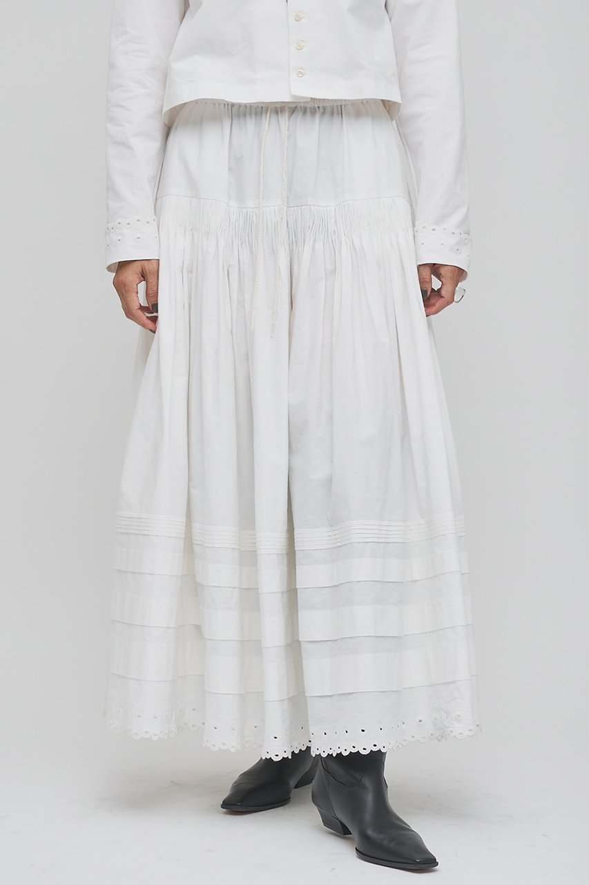 【ウィムガゼット/Whim Gazette】の【GEMINI】スカラップ刺繍スカート インテリア・キッズ・メンズ・レディースファッション・服の通販 founy(ファニー) ファッション Fashion レディースファッション Fashion for Women スカート Skirts ギャザー Gathered, Ruffled スカラップ Scallop, Scalloped Edge タイプライター Typewriter Fabric, Crisp Cotton ドット Polka Dot, Dot Pattern フランス France, French リネン Linen, Linen Fabric レース Lace, Lace Fabric ヴィンテージ Vintage Style オフホワイト|ID: prp329100004784686 ipo3291000000035974432