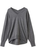 【ウィムガゼット/Whim Gazette】の【GEMINI】ハイゲージVニットプルオーバー グレー|ID:prp329100004784689