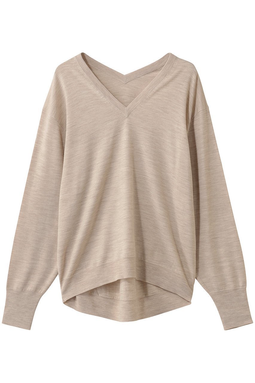 【ウィムガゼット/Whim Gazette】の【GEMINI】ハイゲージVニットプルオーバー インテリア・キッズ・メンズ・レディースファッション・服の通販 founy(ファニー) 　ファッション　Fashion　レディースファッション　Fashion for Women　トップス・カットソー　Cut & Sew Tops　ニット　Knit Tops & Sweaters　カジュアルプルオーバー・ニットトップス　Pullovers & Knit Tops / Casual Pullovers　フィット　Fit, Slim Fit　ベーシック　Basic, Essential　エレガント 上品　Elegant　定番　Standard, Basic Item　新作・新入荷　New Arrivals / New In　A/W・秋冬　Autumn/Winter　ライトベージュ|ID: prp329100004784689 ipo3291000000034735010