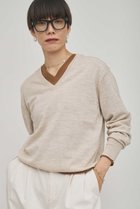 【ウィムガゼット/Whim Gazette】の【GEMINI】ハイゲージVニットプルオーバー ライトベージュ|ID:prp329100004784689