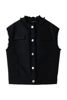 【エムフィル/M Fil】のPuffy Tweed フリンジジレ 人気、トレンドファッション・服の通販 founy(ファニー) ファッション Fashion レディースファッション Fashion for Women アウター Coat / Outerwear Collection レディースジャケット・軽アウター Jackets 2026年 2026 シルバー Silver, Metallic Silver ジャケット Jacket, Outerwear ツイード Twill, Twill Weave フリンジ Fringe, Tassel ベスト Vest, Waistcoat ポケット Pocket, Pocket Detail ヨーク Yoke, Yoke Design ワーク Workwear, Utility Style 夏 Summer 春 Spring S/S・春夏 SS, Spring/Summer, Warm Season |ID:prp329100004784692