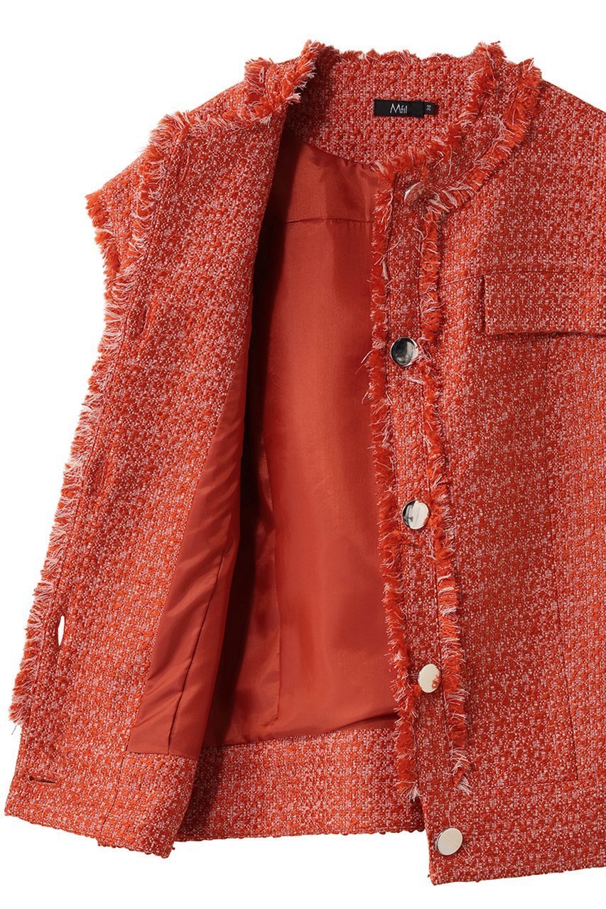 【エムフィル/M Fil】のPuffy Tweed フリンジジレ 人気、トレンドファッション・服の通販 founy(ファニー) ファッション Fashion レディースファッション Fashion for Women アウター Coat / Outerwear Collection レディースジャケット・軽アウター Jackets 2026年 2026 シルバー Silver, Metallic Silver ジャケット Jacket, Outerwear ツイード Twill, Twill Weave フリンジ Fringe, Tassel ベスト Vest, Waistcoat ポケット Pocket, Pocket Detail ヨーク Yoke, Yoke Design ワーク Workwear, Utility Style 夏 Summer 春 Spring S/S・春夏 SS, Spring/Summer, Warm Season other-7|ID: prp329100004784692 ipo3291000000034735044