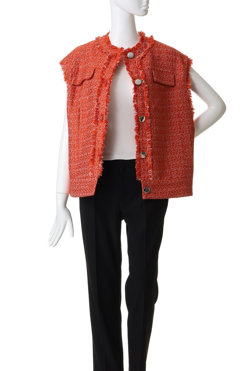 【エムフィル/M Fil】のPuffy Tweed フリンジジレ 人気、トレンドファッション・服の通販 founy(ファニー) ファッション Fashion レディースファッション Fashion for Women アウター Coat / Outerwear Collection レディースジャケット・軽アウター Jackets 2026年 2026 シルバー Silver, Metallic Silver ジャケット Jacket, Outerwear ツイード Twill, Twill Weave フリンジ Fringe, Tassel ベスト Vest, Waistcoat ポケット Pocket, Pocket Detail ヨーク Yoke, Yoke Design ワーク Workwear, Utility Style 夏 Summer 春 Spring S/S・春夏 SS, Spring/Summer, Warm Season other-8|ID: prp329100004784692 ipo3291000000034735046