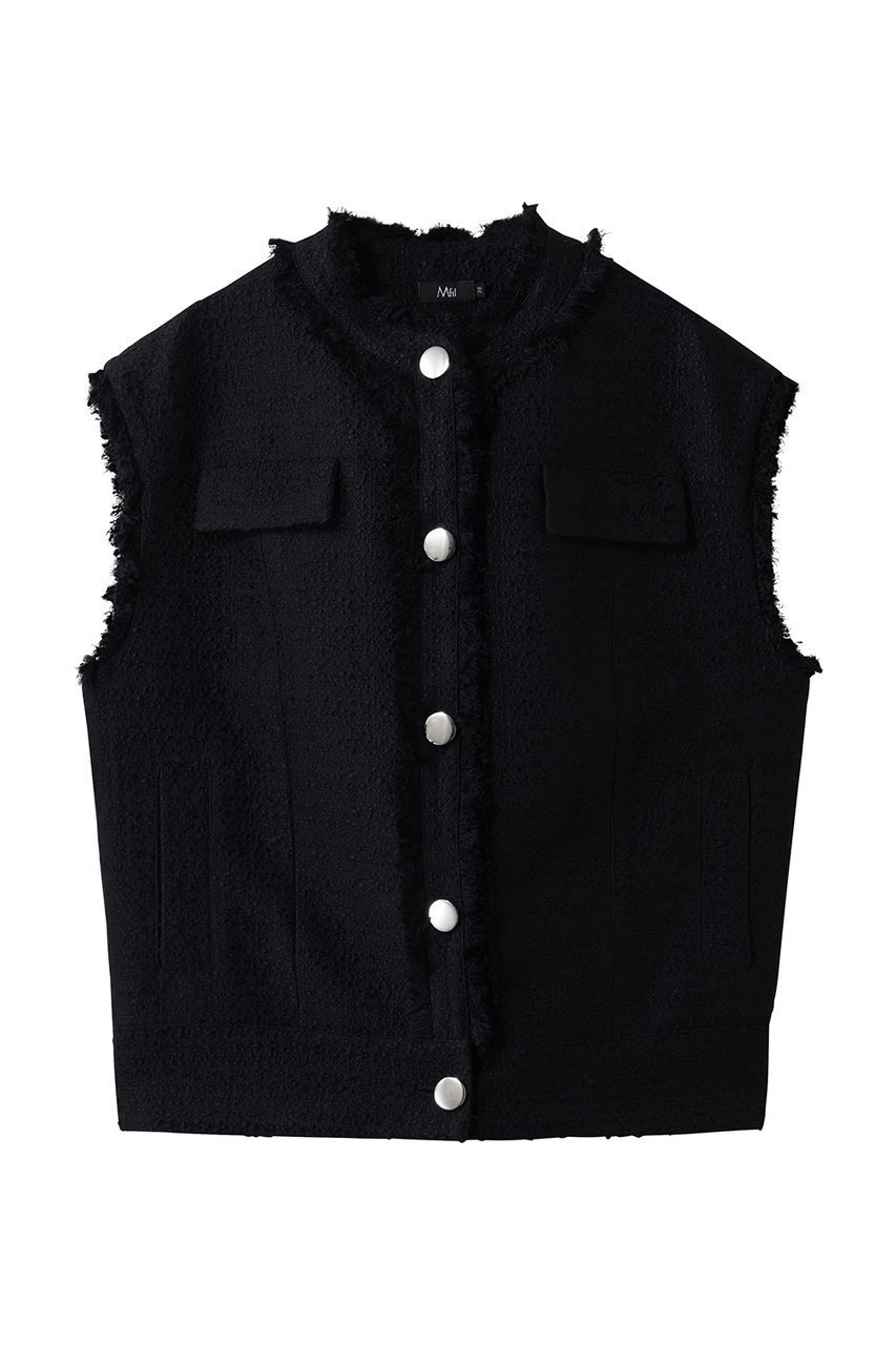 【エムフィル/M Fil】のPuffy Tweed フリンジジレ インテリア・キッズ・メンズ・レディースファッション・服の通販 founy(ファニー) 　ファッション　Fashion　レディースファッション　Fashion for Women　アウター　Coat / Outerwear Collection　レディースジャケット・軽アウター　Jackets　2026年　2026　シルバー　Silver, Metallic Silver　ジャケット　Jacket, Outerwear　ツイード　Twill, Twill Weave　フリンジ　Fringe, Tassel　ベスト　Vest, Waistcoat　ポケット　Pocket, Pocket Detail　ヨーク　Yoke, Yoke Design　ワーク　Workwear, Utility Style　夏　Summer　春　Spring　S/S・春夏　SS, Spring/Summer, Warm Season　ネイビー|ID: prp329100004784692 ipo3291000000036073340