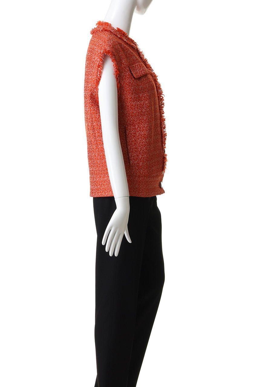 【エムフィル/M Fil】のPuffy Tweed フリンジジレ 人気、トレンドファッション・服の通販 founy(ファニー) 　ファッション　Fashion　レディースファッション　Fashion for Women　アウター　Coat / Outerwear Collection　レディースジャケット・軽アウター　Jackets　2026年　2026　シルバー　Silver, Metallic Silver　ジャケット　Jacket, Outerwear　ツイード　Twill, Twill Weave　フリンジ　Fringe, Tassel　ベスト　Vest, Waistcoat　ポケット　Pocket, Pocket Detail　ヨーク　Yoke, Yoke Design　ワーク　Workwear, Utility Style　夏　Summer　春　Spring　S/S・春夏　SS, Spring/Summer, Warm Season　other-3|ID: prp329100004784692 ipo3291000000036073347